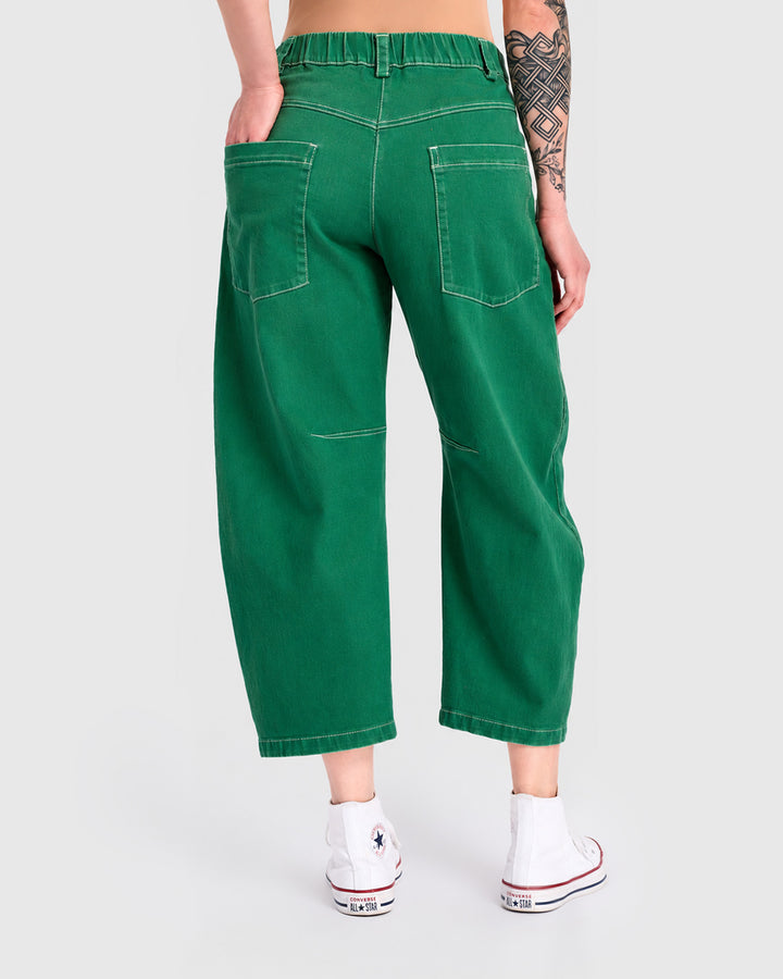 Go-To Barrel Pants, Emerald