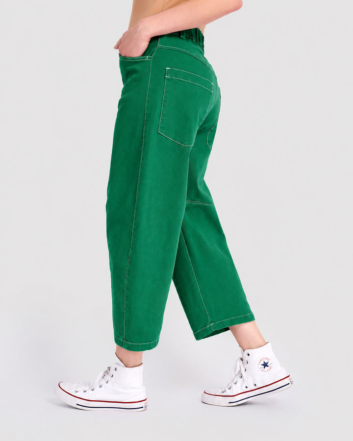 Go-To Barrel Pants, Emerald