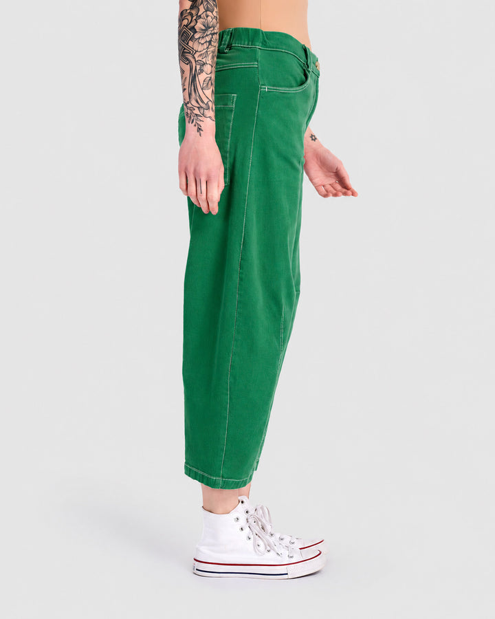 Go-To Barrel Pants, Emerald