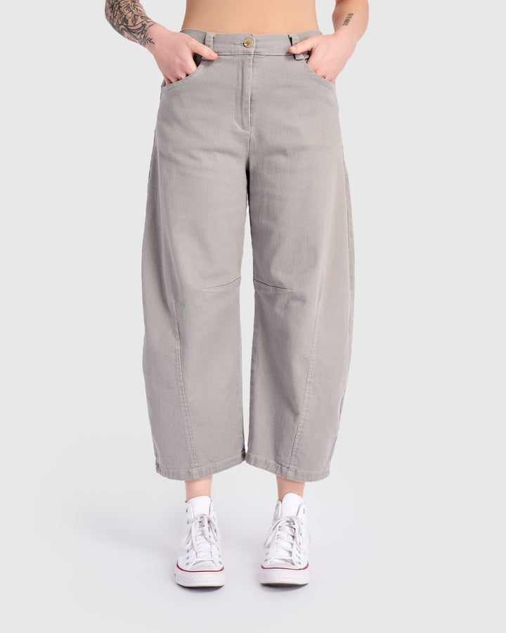 Go-To Barrel Pants, Grey