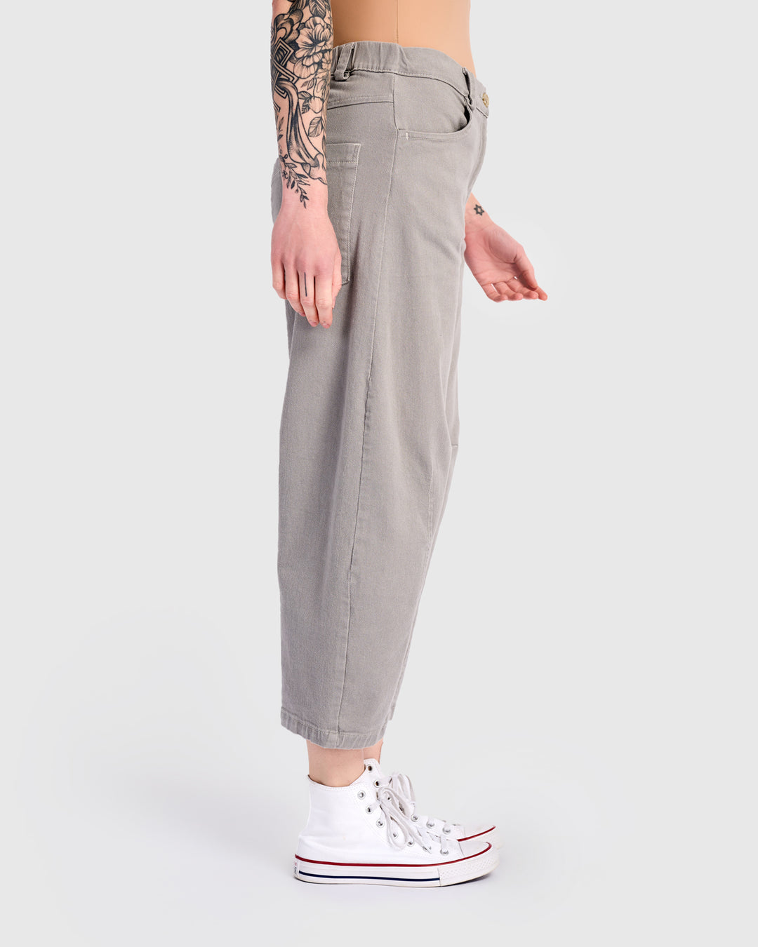 Go-To Barrel Pants, Grey