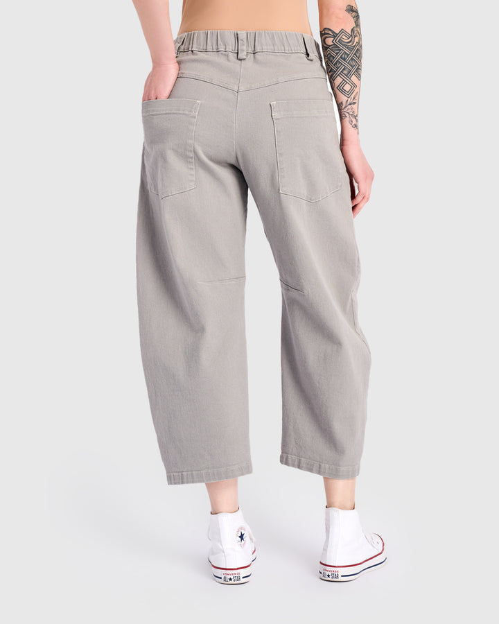 Go-To Barrel Pants, Grey