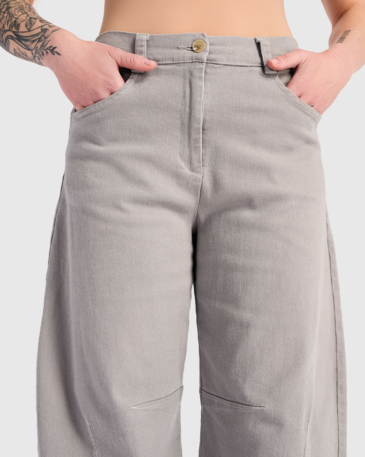 Go-To Barrel Pants, Grey