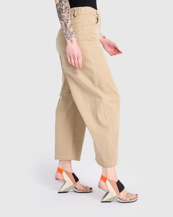Go-To Barrel Pants, Sand