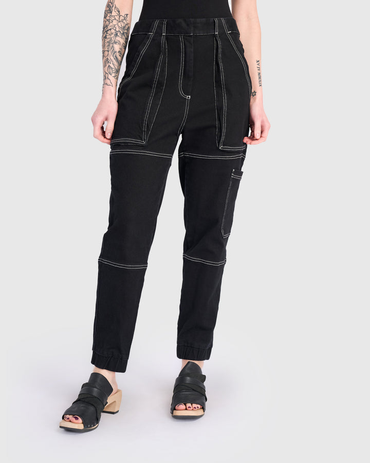 Cargo Jogger Pants, Black