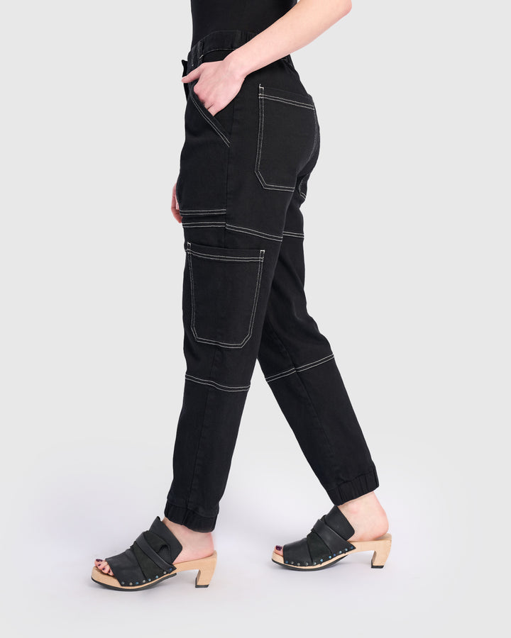 Cargo Jogger Pants, Black