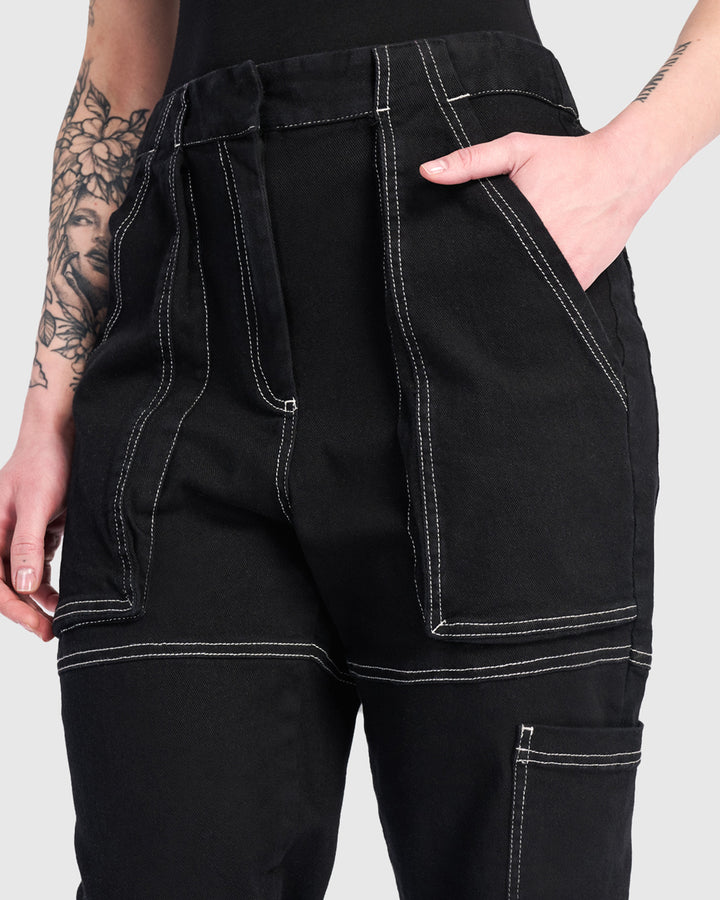 Cargo Jogger Pants, Black