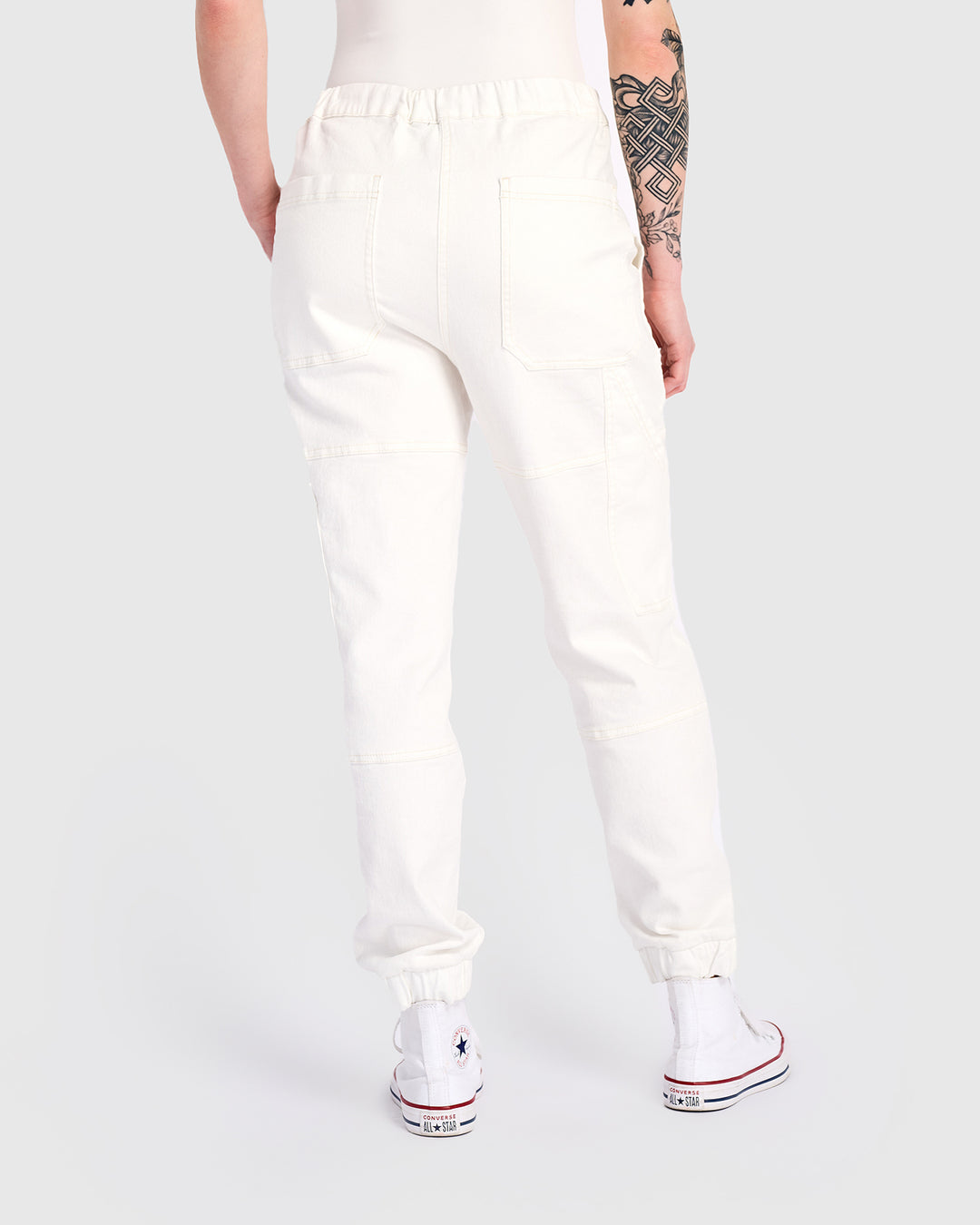 Cargo Jogger Pants, White