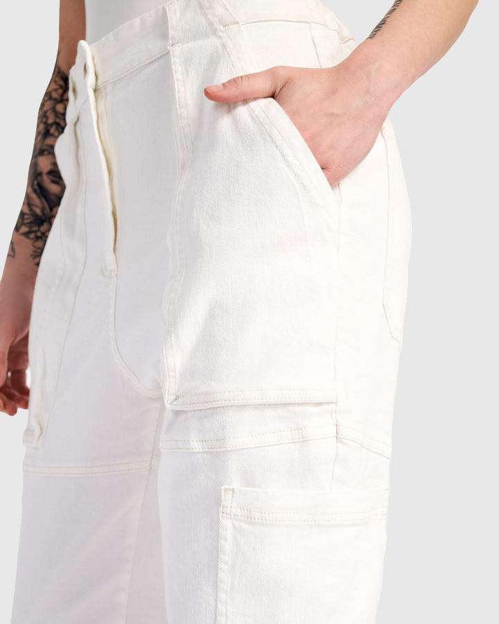 Cargo Jogger Pants, White
