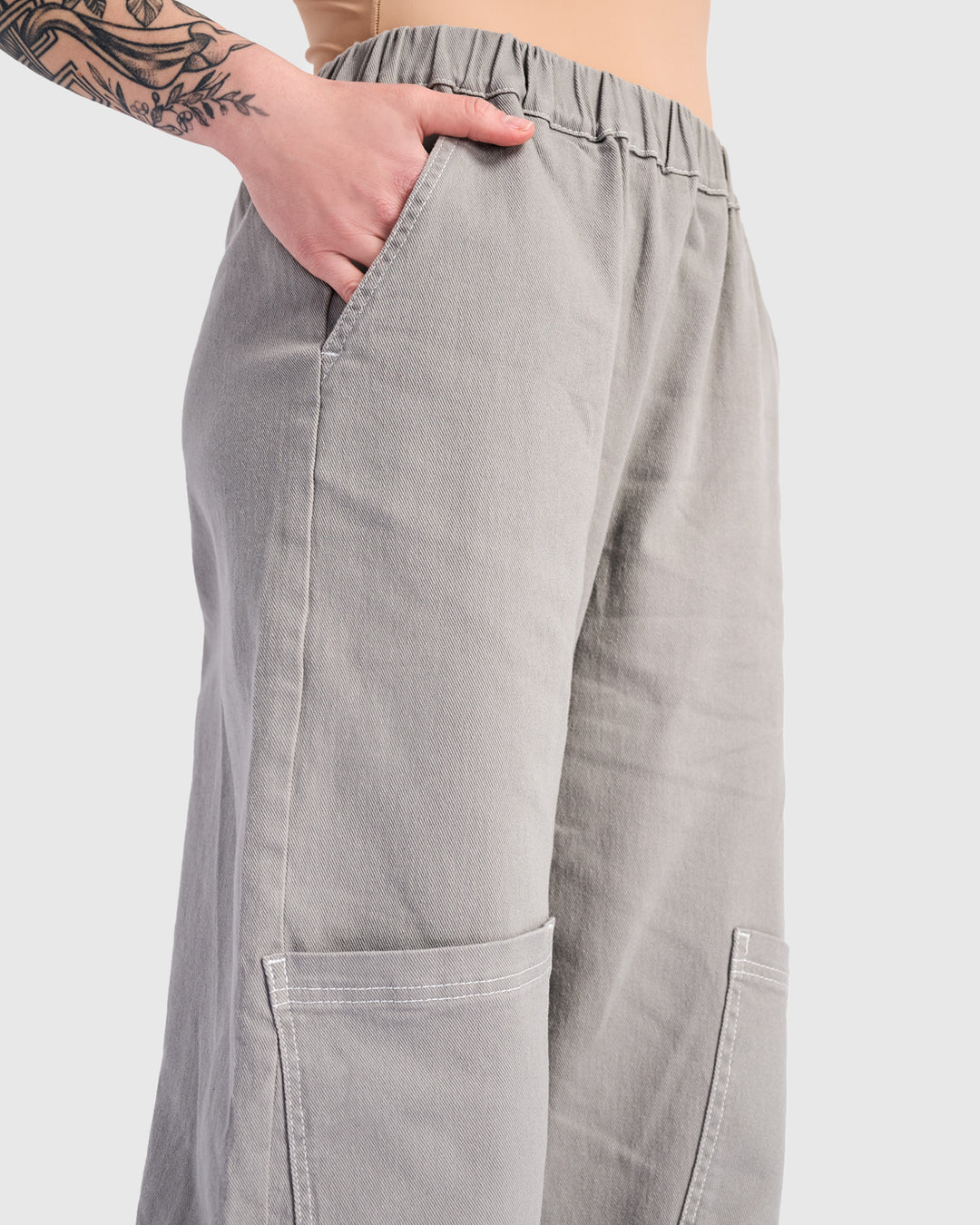 Papaya Relaxed Pants, Grey