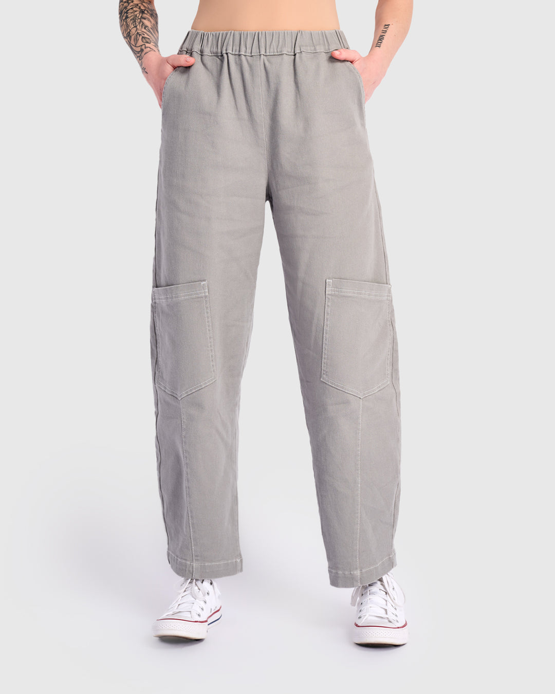 Papaya Relaxed Pants, Grey
