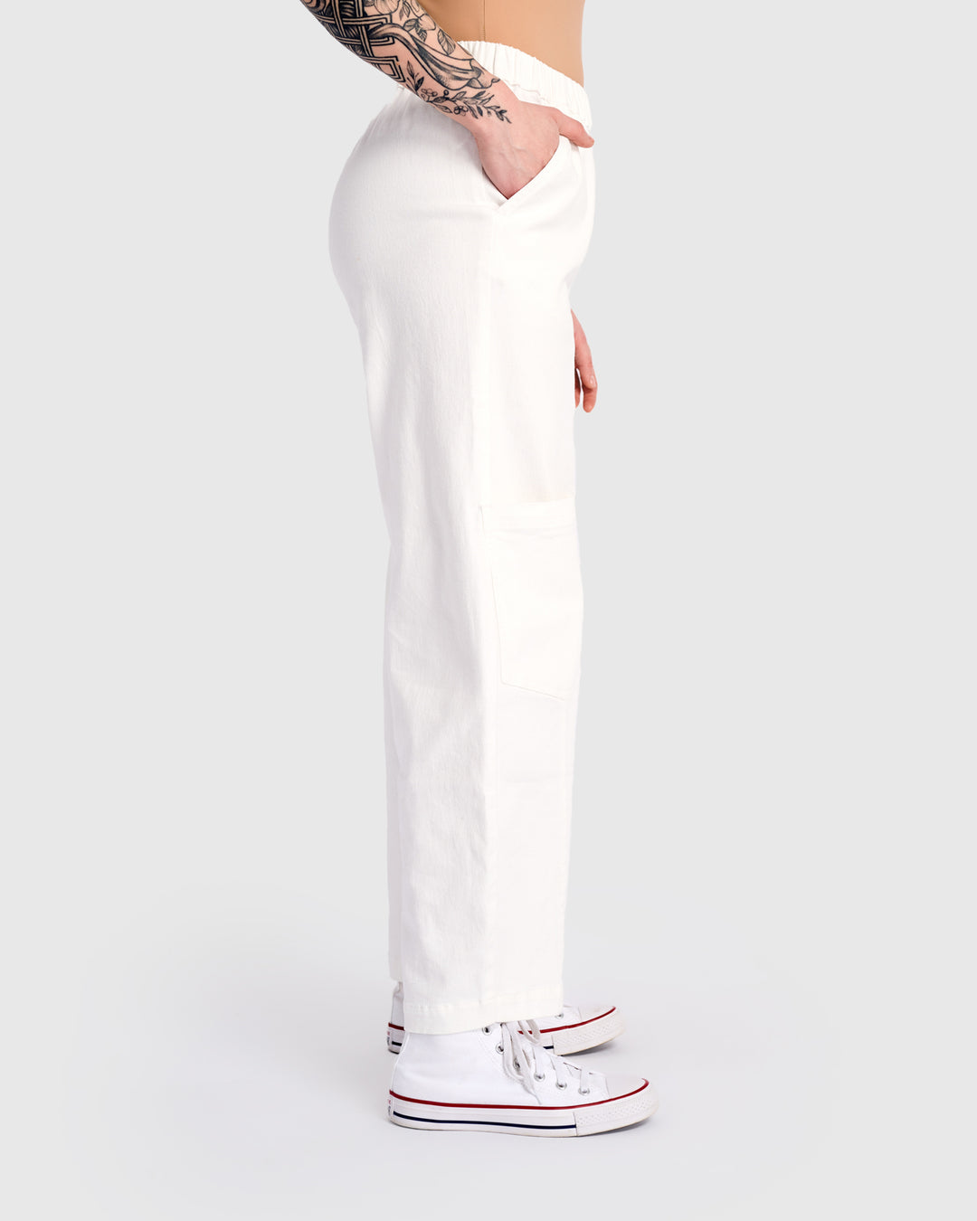 Papaya Relaxed Pants, White