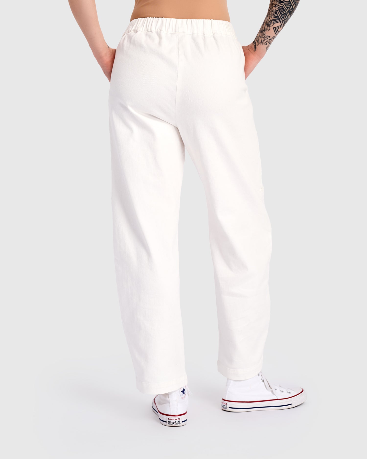 Twill Papaya Relaxed Pants, White – Alembika U.S.