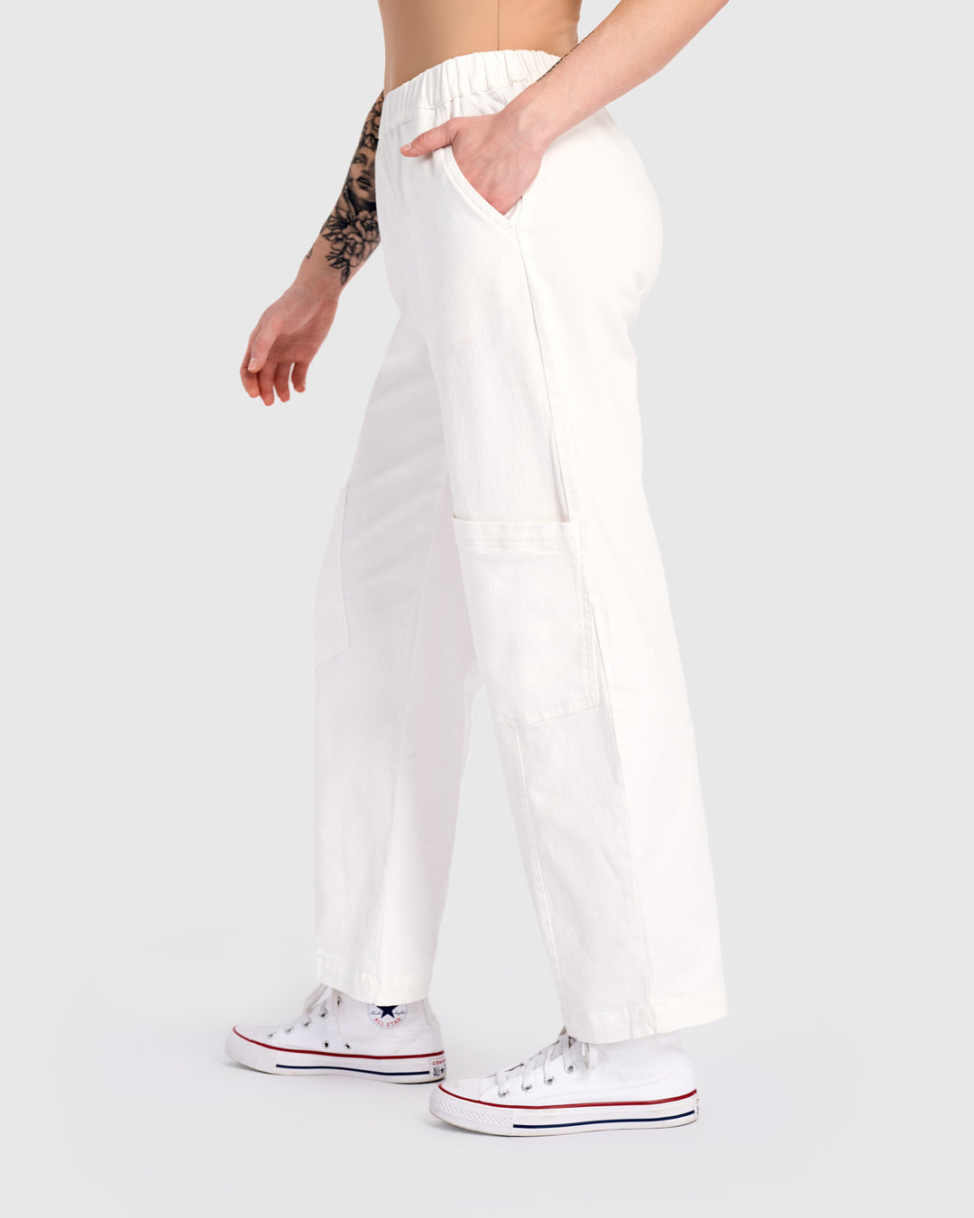 Papaya Relaxed Pants, White