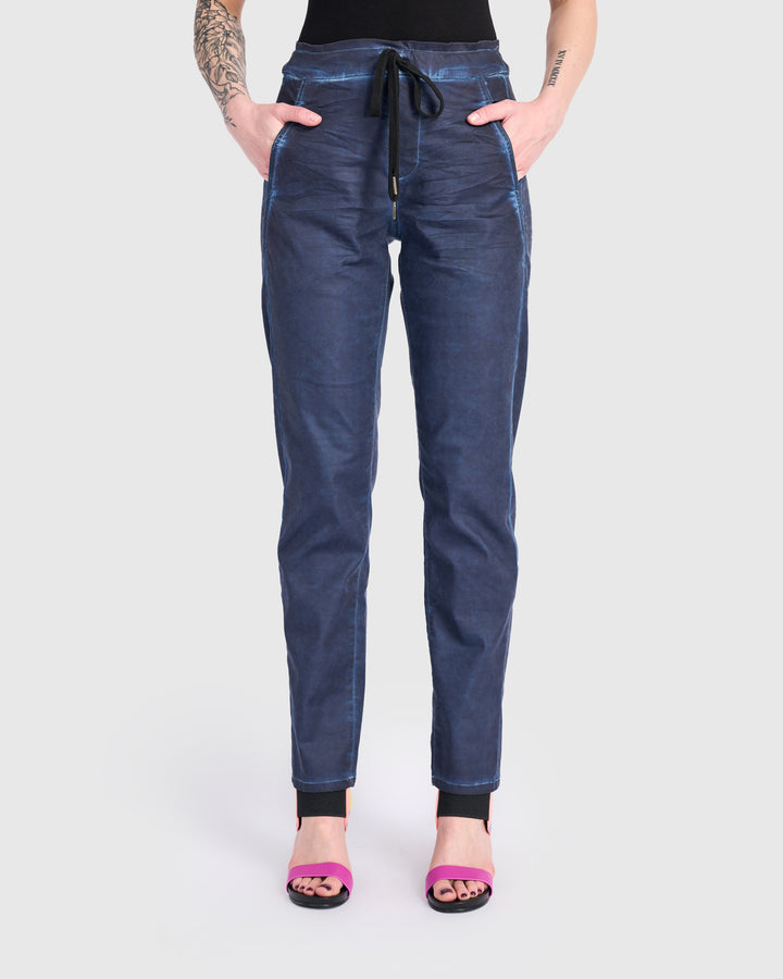 Washed Iconic Stretch Jeans, Navy