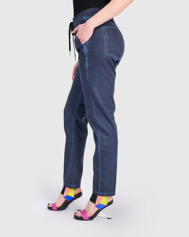 Washed Iconic Stretch Jeans, Navy