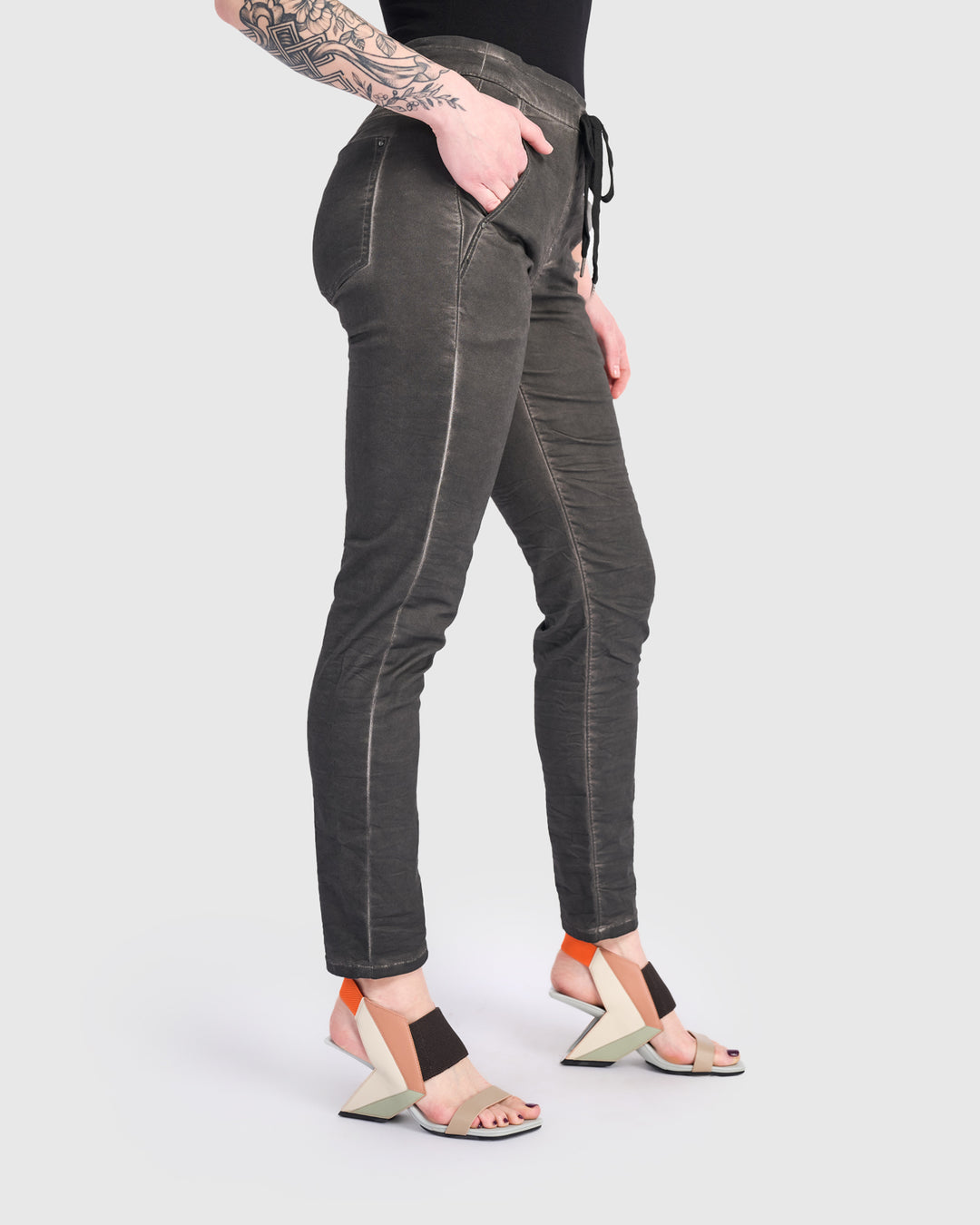 Washed Iconic Stretch Jeans, Steel