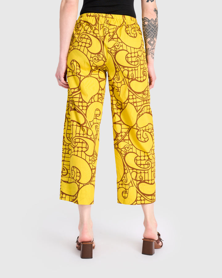 Sunlace Cotton Pants, Yellow