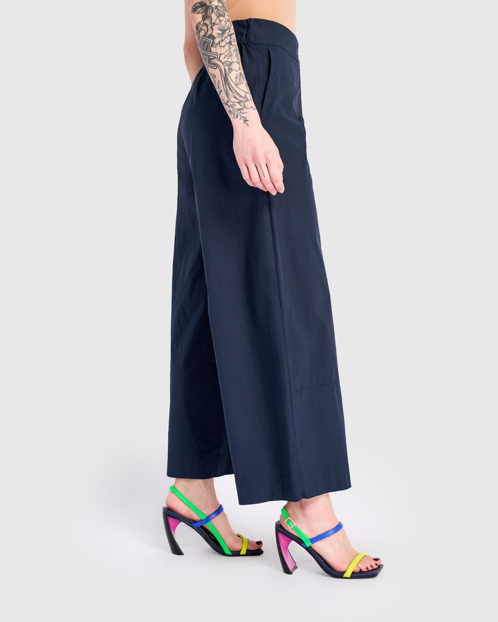 Cabana Wide Leg Pants, Navy Multi