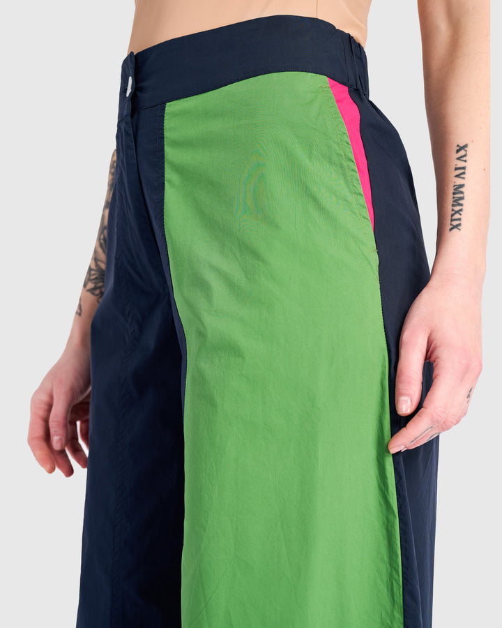 Cabana Wide Leg Pants, Navy Multi