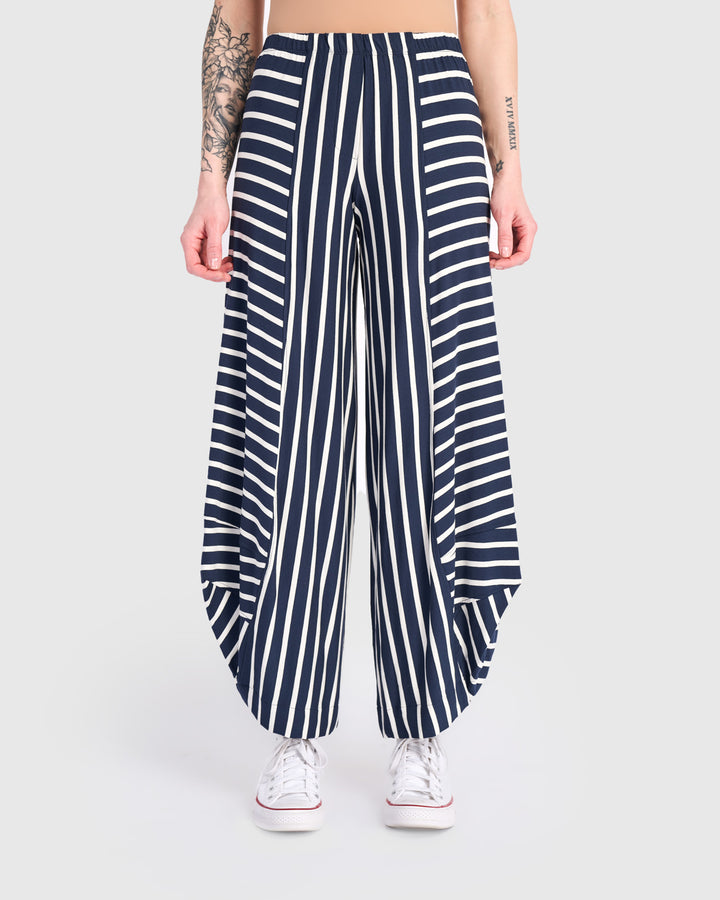 Ahoy Punto Pants, Navy/White