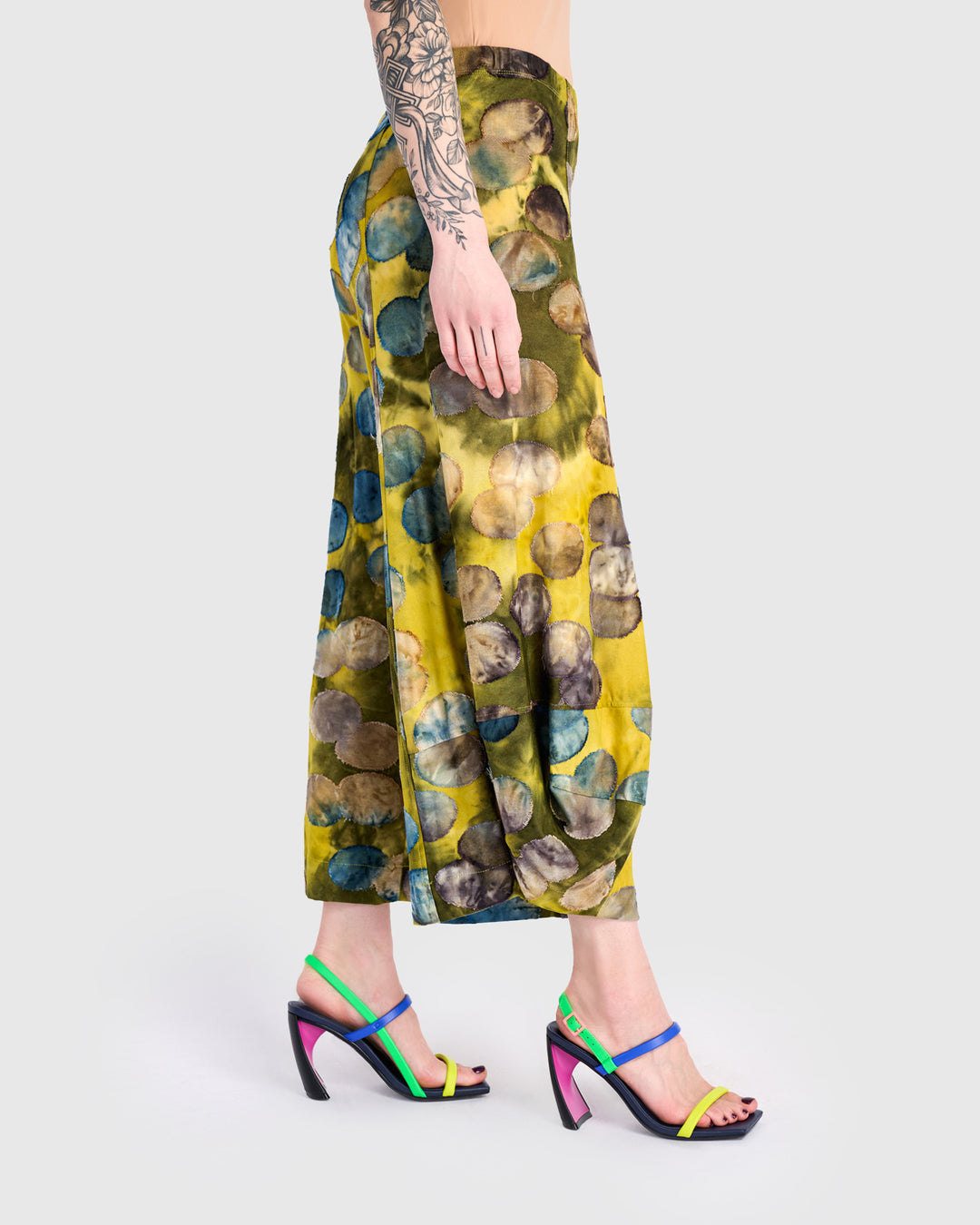 Lullaby Punto Pants, Gold/Ocean Dots