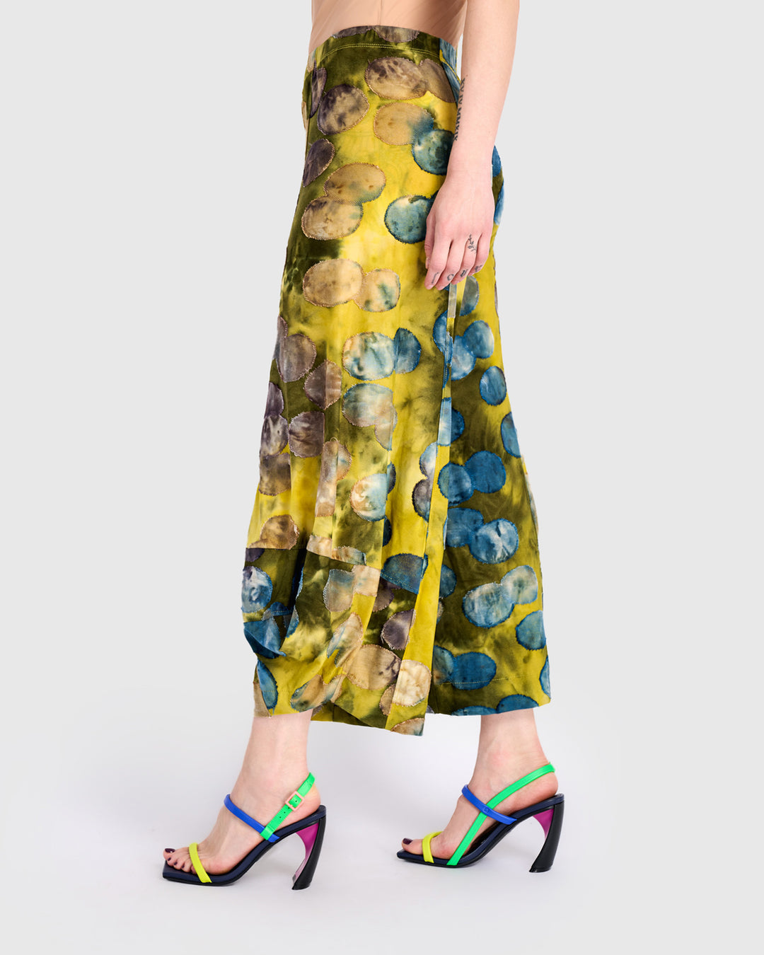 Lullaby Punto Pants, Gold/Ocean Dots