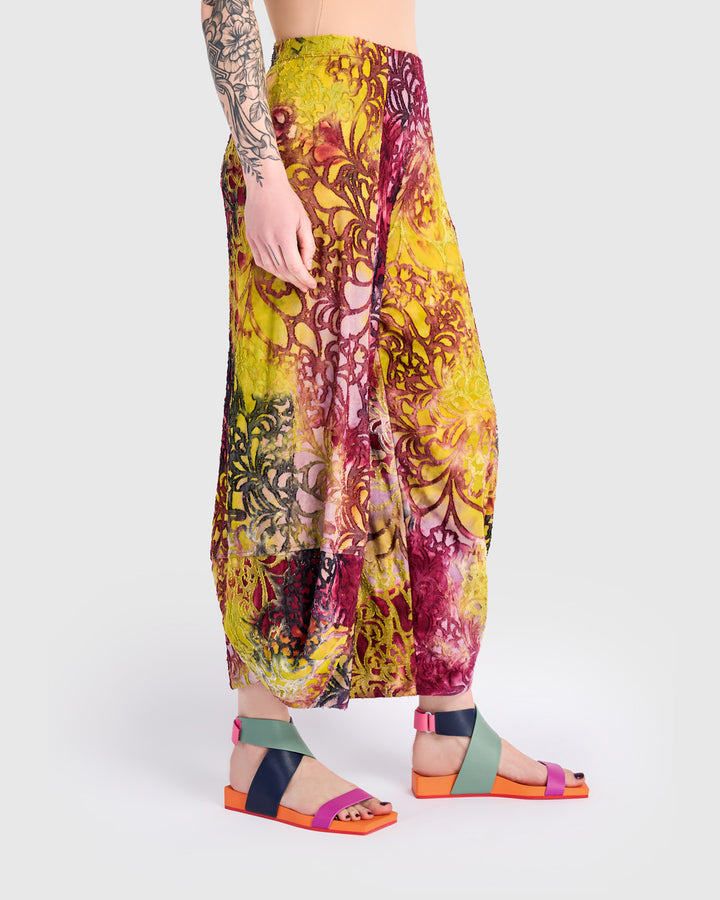 Groove Punto Pants, Raspberry/Gold