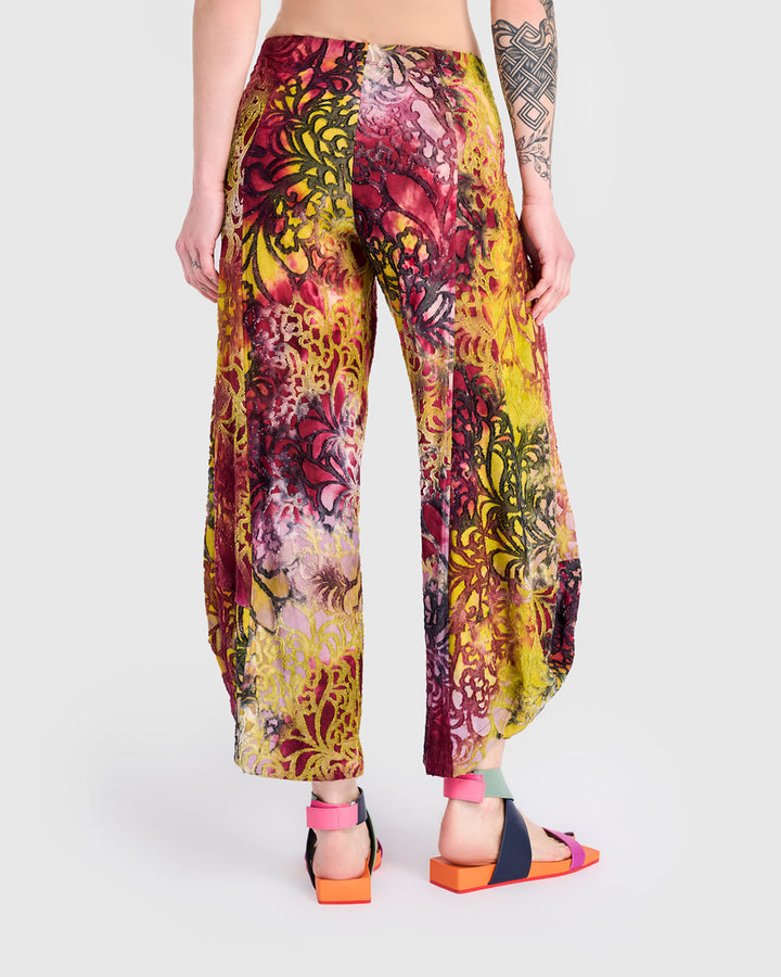 Groove Punto Pants, Raspberry/Gold