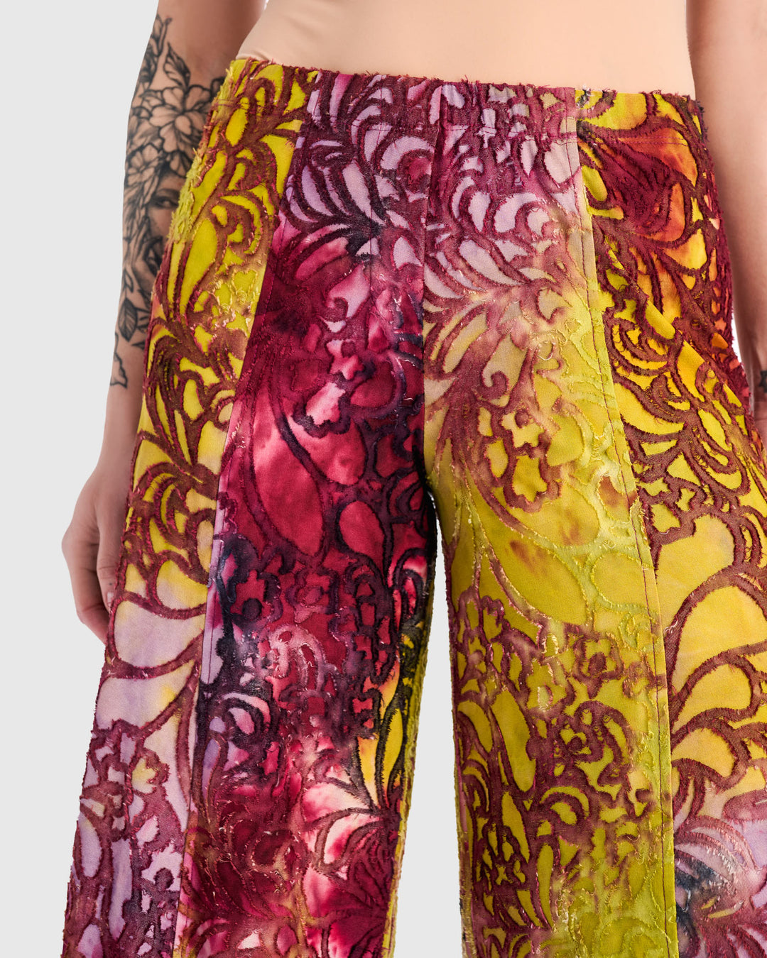 Groove Punto Pants, Raspberry/Gold