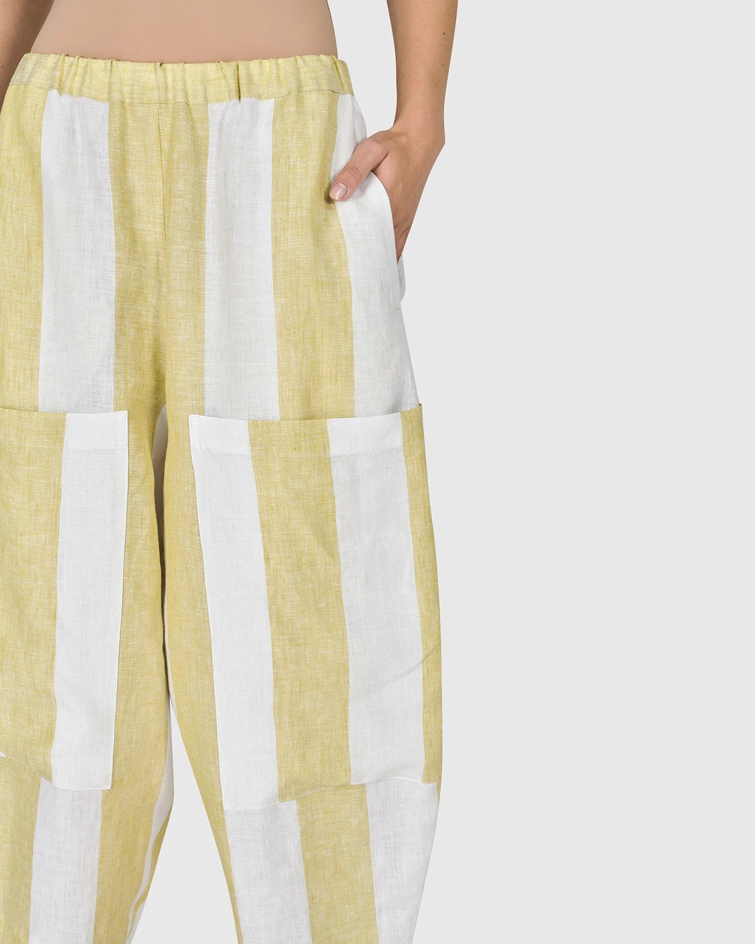 パンツ A9SP03LS/ LINEN SILK SUMMER TWEED SLACKS JASAMBAC Straight Wide Leg Pants for Women High Waist Casual