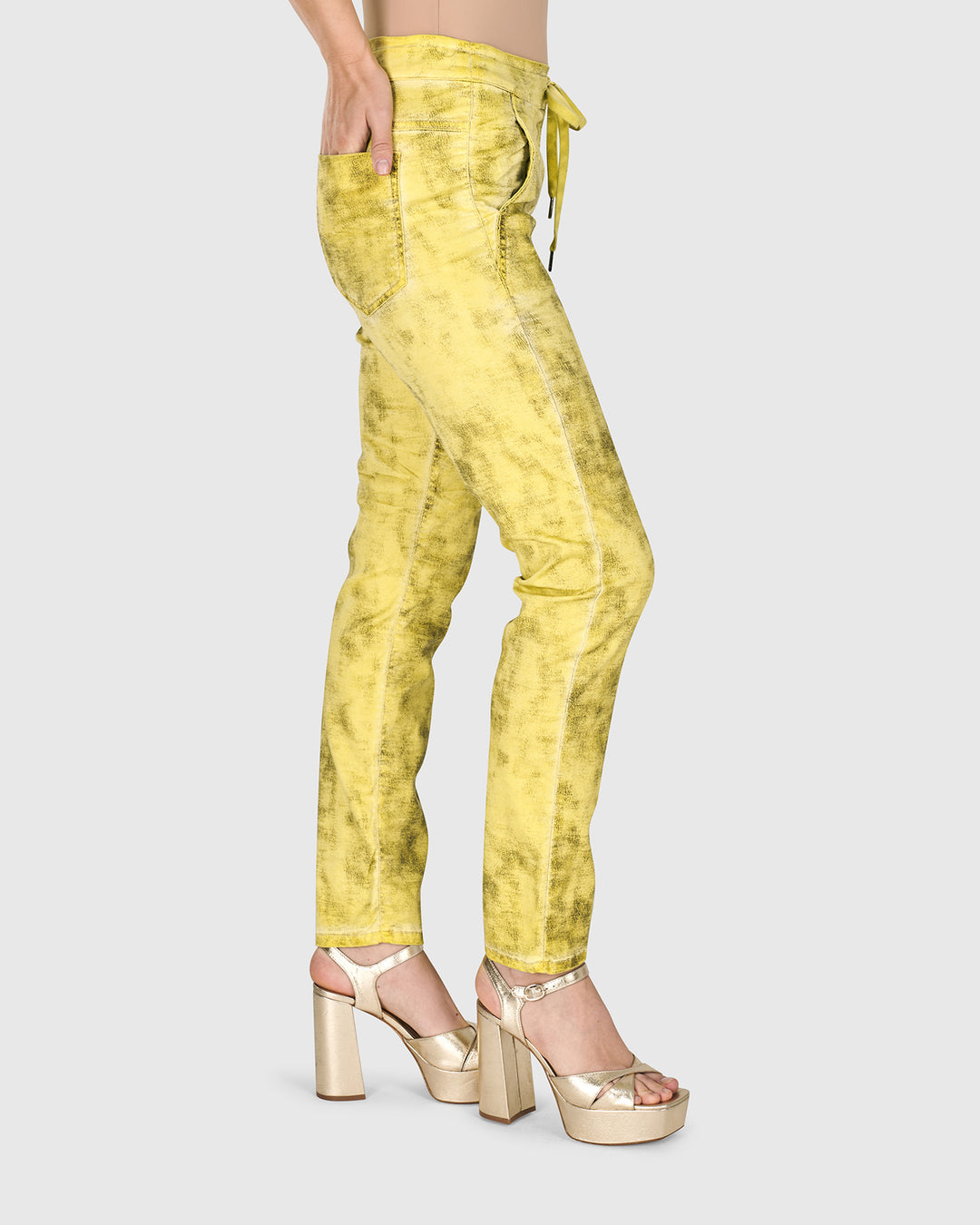 Iconic Stretch Jeans, Citron