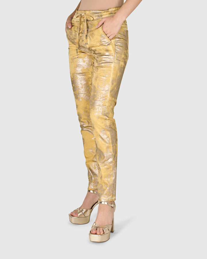 Iconic Stretch Jeans, Honey Gold