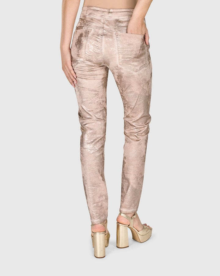 Iconic Stretch Jeans, Rose Gold Nude