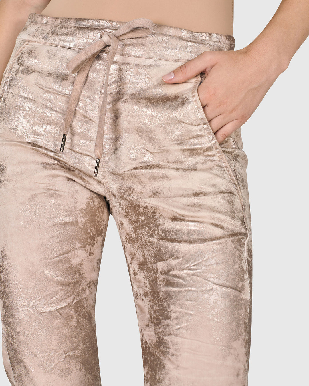 Iconic Stretch Jeans, Rose Gold Nude
