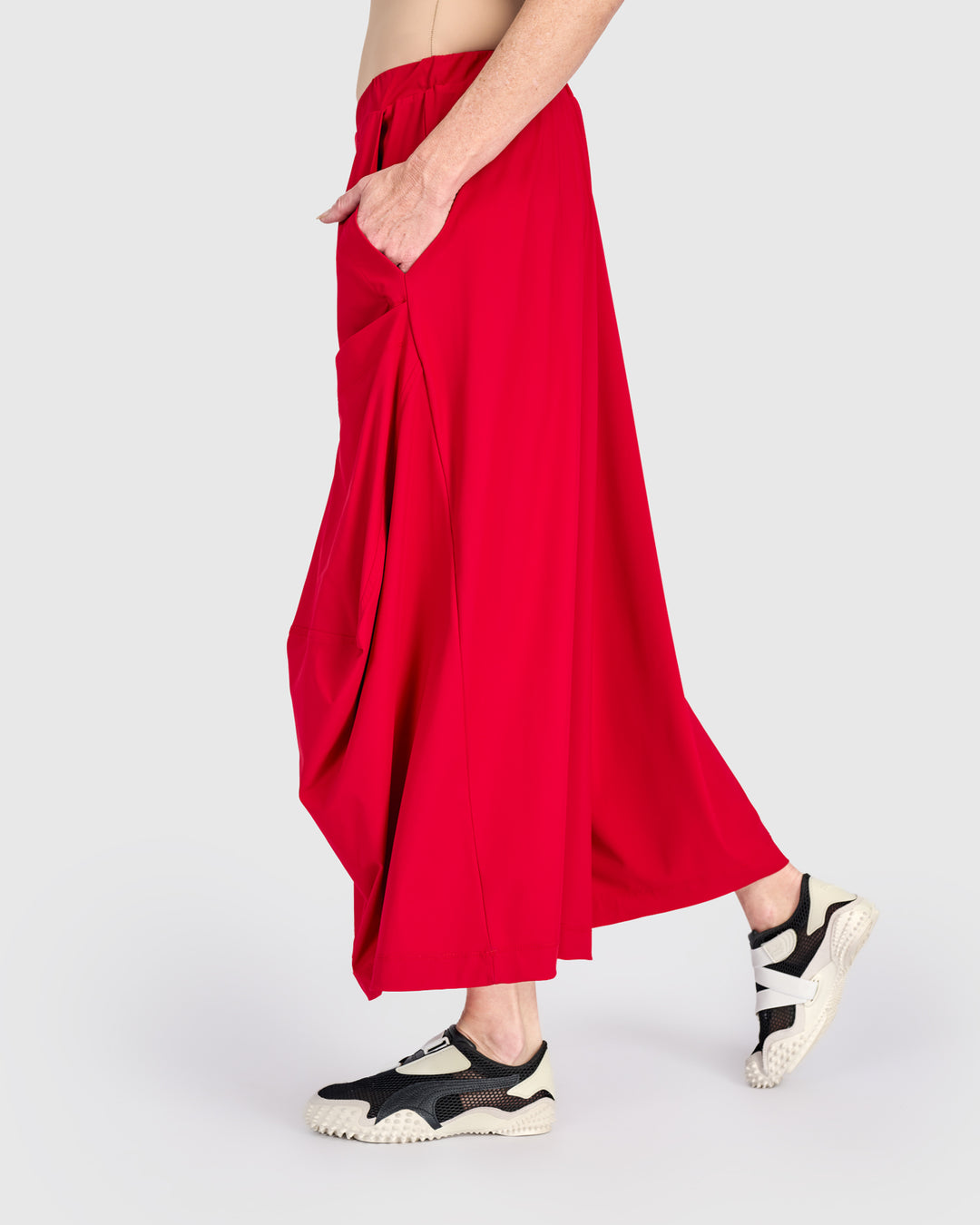 Tekbika Harem Pockets Pants, Red