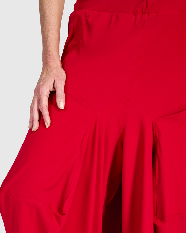 Tekbika Harem Pockets Pants, Red