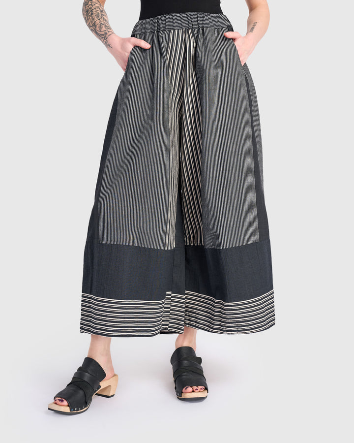 Urban Marisol Wide Leg Pant, Slate Stripes