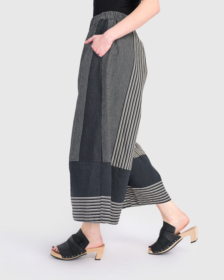 Urban Marisol Wide Leg Pant, Slate Stripes