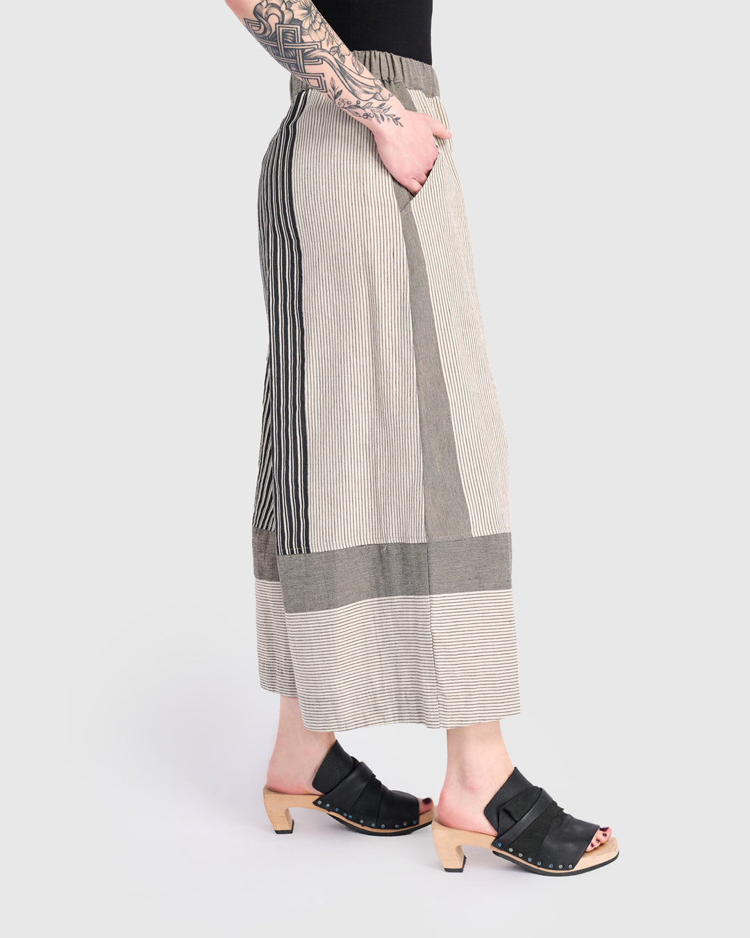 Urban Marisol Wide Leg Pant, Sand Stripes