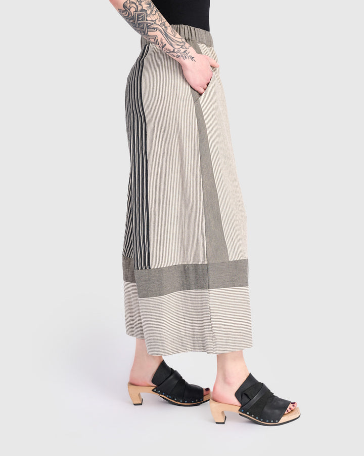 Urban Marisol Wide Leg Pant, Sand Stripes