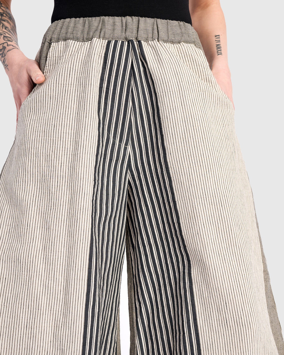 Urban Marisol Wide Leg Pant, Sand Stripes