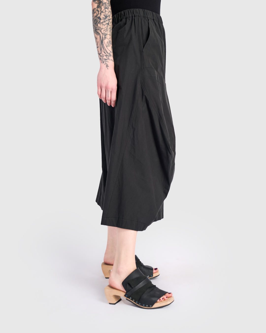 Urban Cotton Harem Pockets Pants, Black