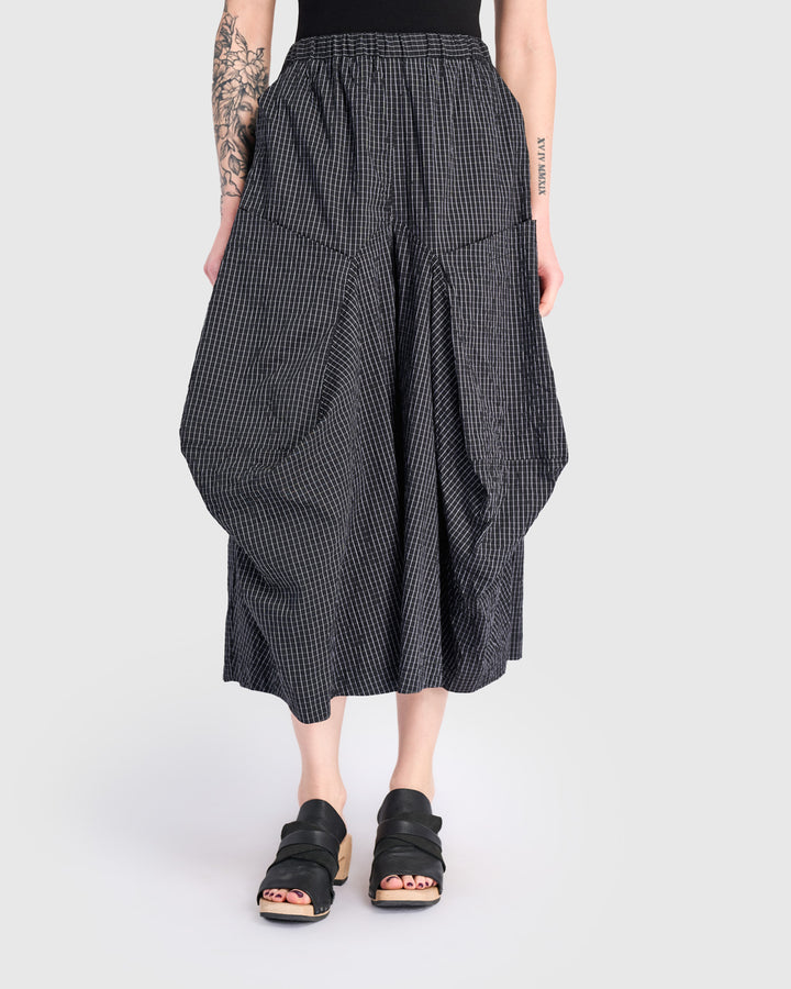 Urban Taffeta Harem Pockets Pants, Grid