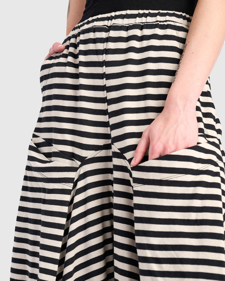 Urban Jersey Harem Pockets Pants, Stripes