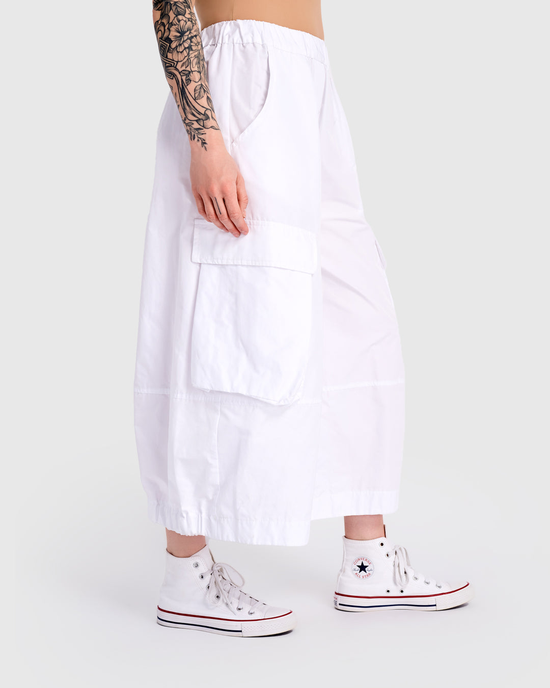 Urban Swish Wide Cargo Pants, White