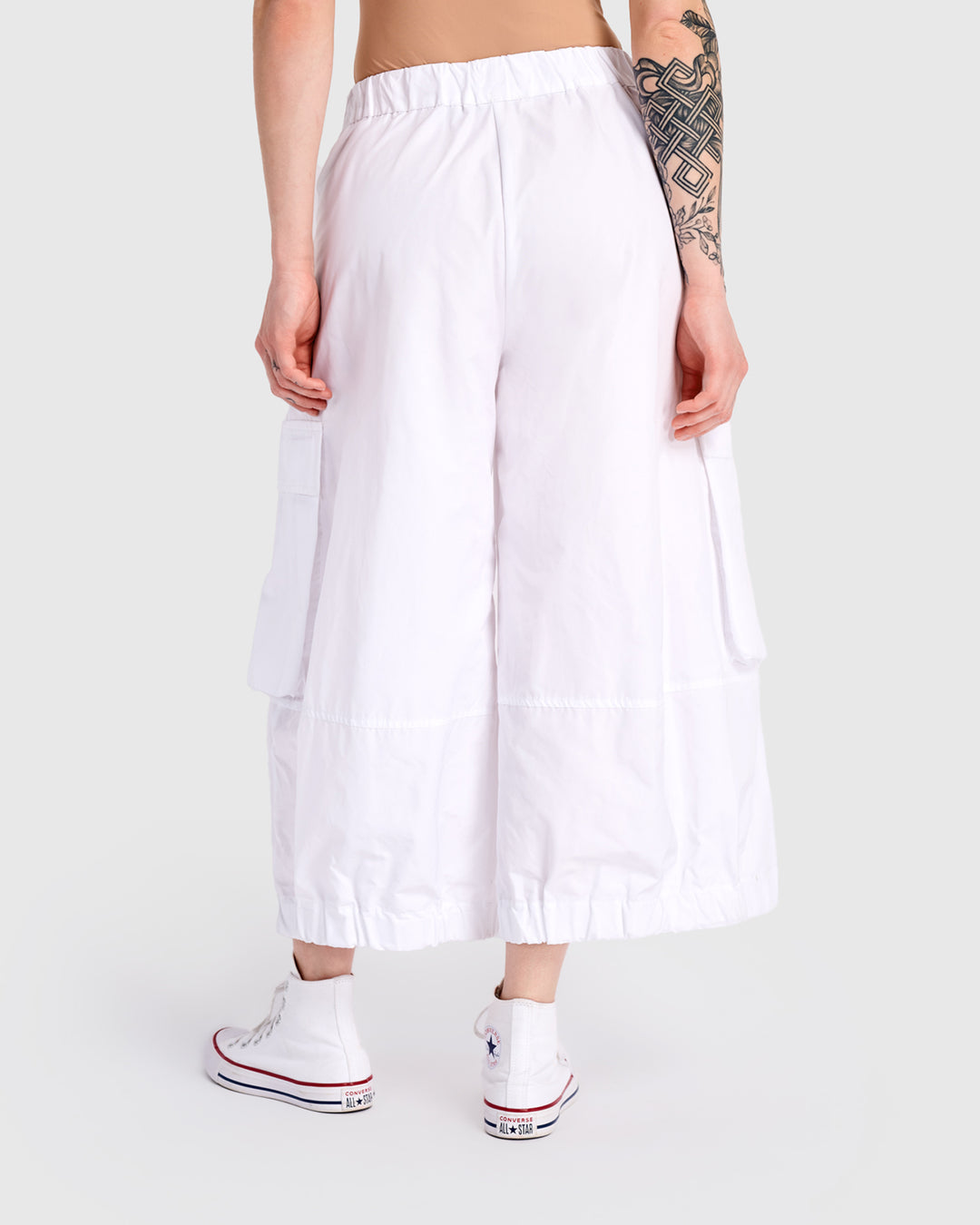 Urban Swish Wide Cargo Pants, White