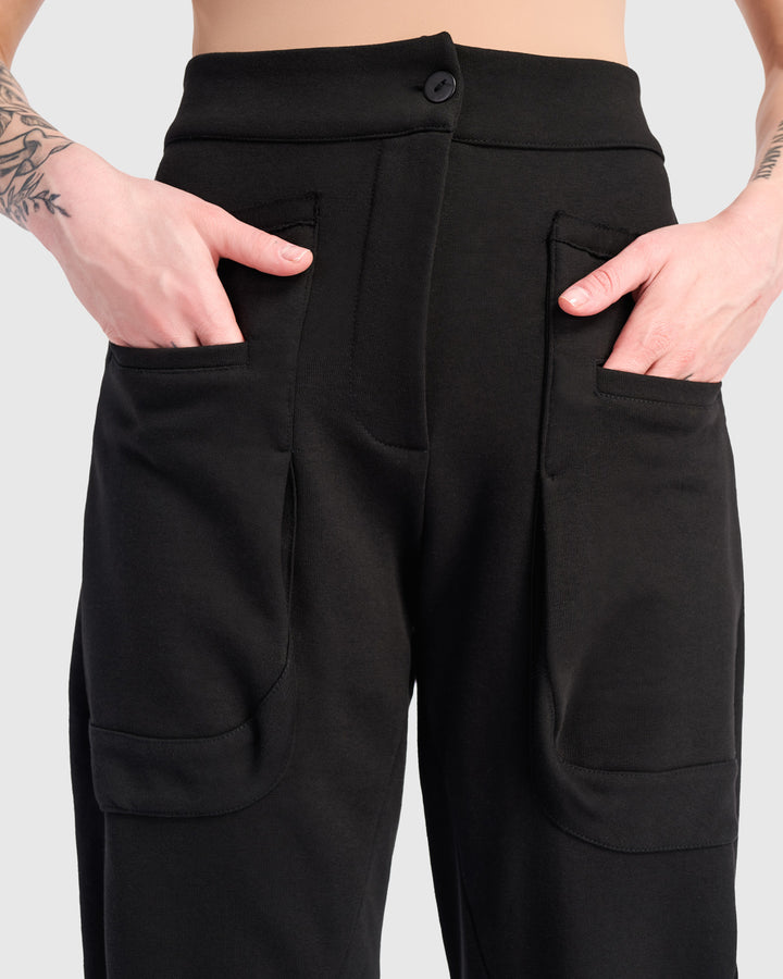 Urban Tailored Terry Lounge Pants, Black