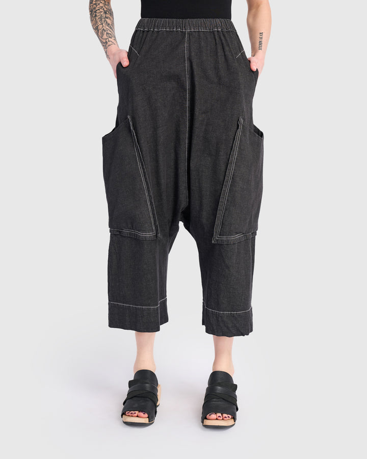 Ace Harem Pants, Jet Denim