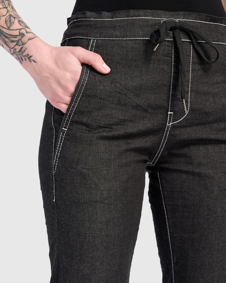 Urban Washed Iconic Stretch Jeans, Jet